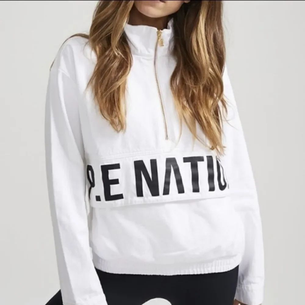 NWT PE NATION 1967 Denim PulloverJacket White L